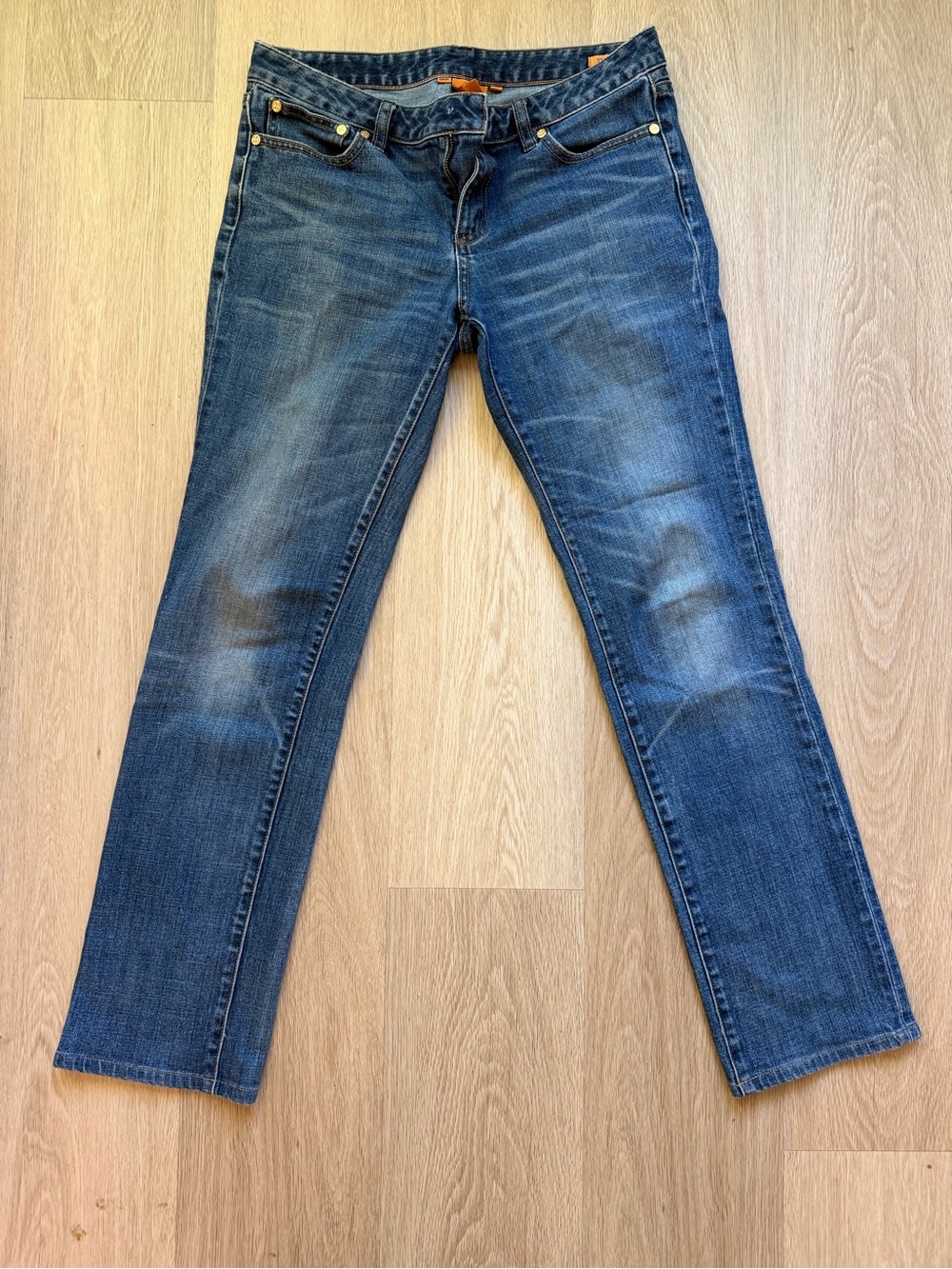 Tory Burch Classic Women's Blue Straight-Leg Jeans
